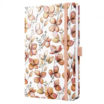 SIGEL Jolie Clover Blush A5 liniertes Notizbuch, Hardcover, 174 Seiten, Aprikose/Koralle/Rot JN363