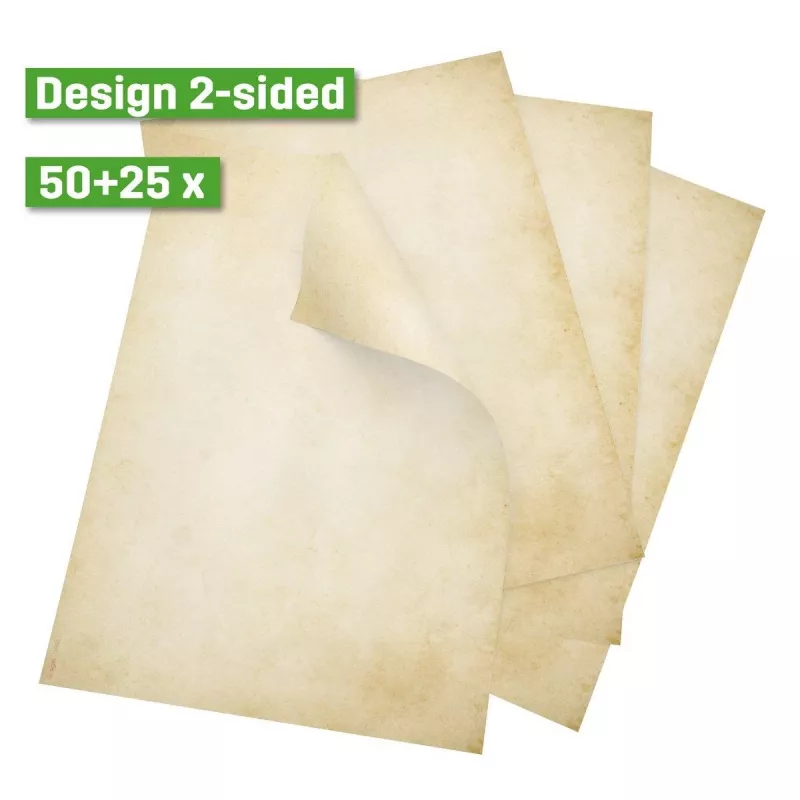 SIGEL DP983 Vintage Design Papier-Set DIN A4 90 g/m² Beige 75 Blatt
