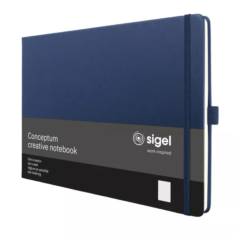 SIGEL Conceptum A4 Querformat Punktraster Notizbuch Dunkelblau Hardcover 132 Seiten CO206