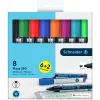 Schneider Maxx 290 Whiteboard- und Flipchart-Marker 8er-Set verschiedene Farben, Rundspitze 2,0-3,0 mm 129098