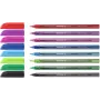 Schneider Vizz M Kugelschreiber-Set mit 8 verschiedenen Farben, Medium 0,5 mm, gummierter Griff, Viscoglide-Technologie 102298
