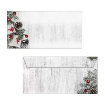 Sigel 50 Weihnachtsumschläge Scandinavian Christmas DIN lang ohne Fenster
