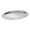 APS Servierplatte KAFFEEHAUS, oval, Edelstahl, hochglanzpoliert, umgelegter Rand, 1 Stück (30117)