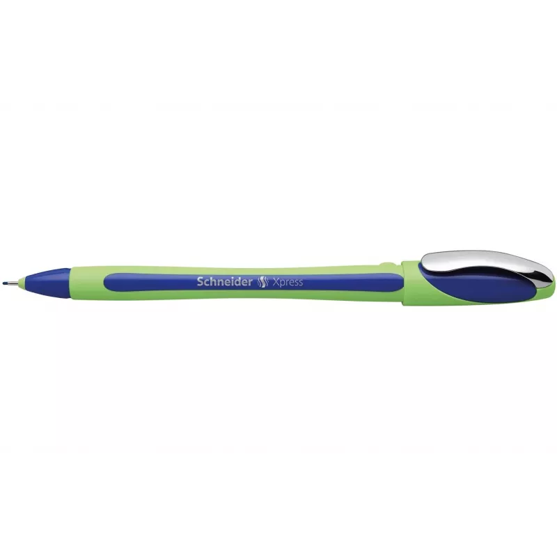 Schneider Xpress Fineliner Stift Blau - Wasserbasierte Tinte, 0,8 mm Faserspitze 19003