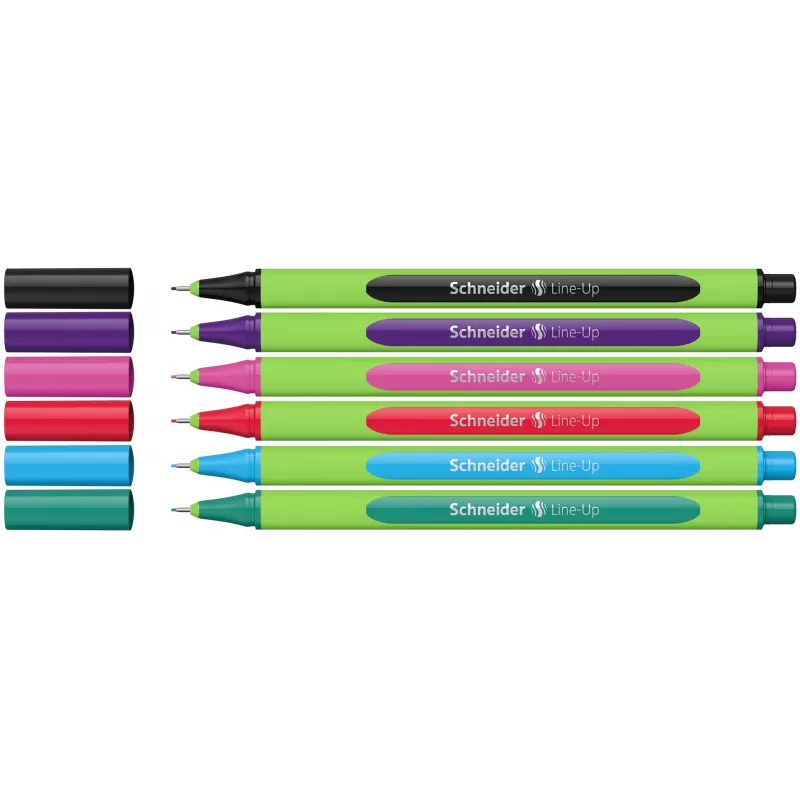 Schneider Line-Up Fineliner 0,4 mm verschiedene Farben, 6er-Pack (5+1 gratis) 191086