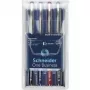 Schneider Edding One Business Stick Kugelschreiber, Schwarz/Blau/Grün/Rot, 4er-Pack 183094
