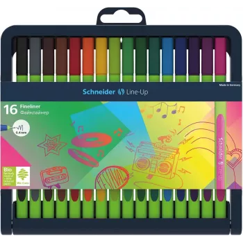 SCHNEIDER Edding Line-Up Fineliner-Set 16 verschiedene Farben 0,4 mm 191092