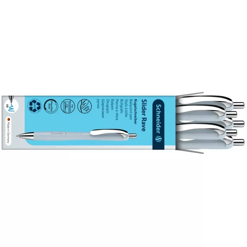 Schneider Slider Rave XB Kugelschreiber, blaue Tinte, Arctic Gehäuse 132553