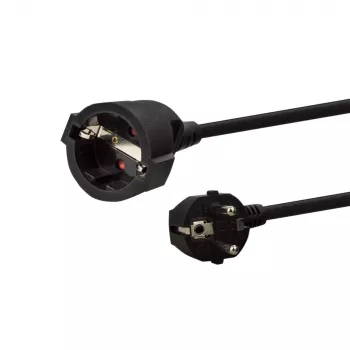E+P Schuko Verlängerungskabel SV 12 10m Schwarz - 1 Steckdose