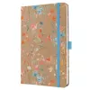 SIGEL Jolie 2027 Wochenplaner A5 Blau Floral Serenity Hardcover mit Gummiband, Stiftschlaufe, Lesebändchen, Innentasche, 144 Seiten, 80 g/m² Papier, Abgerundete Ecken, Mehrsprachig 7J807
