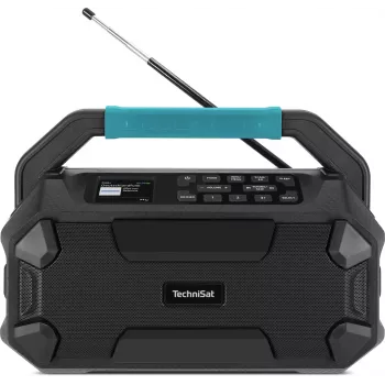 TechniSat VIOLA 231 OD DAB+ & UKW Baustellenradio mit Bluetooth, spritzwassergeschützt IPX4, Schwarz