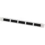 BULLITT CAT 3 ISDN Patch-Panel, 50-Port RJ45-Buchsen 8P4C ungeschirmt, 19 inch 2U Rackmontage, Schwarz