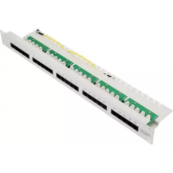 BULLITT CAT 3 ISDN Patchpanel, 25-Port RJ45 8P4C, ungeschirmt, 19 inch 1U, Schwarz
