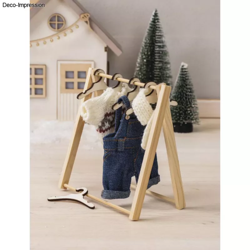 Rayher Gnome Mini Wäscheständer, Natural, 1 Set 46814505