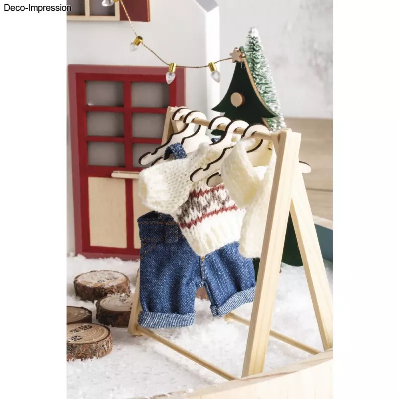 Rayher Gnome Mini Wäscheständer, Natural, 1 Set 46814505