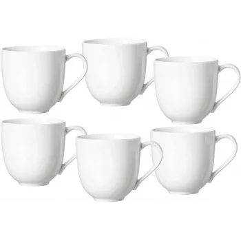 Ritzenhoff & Breker Skagen Weiße Porzellan-Kaffeetassen 440 ml 6er-Set 317329