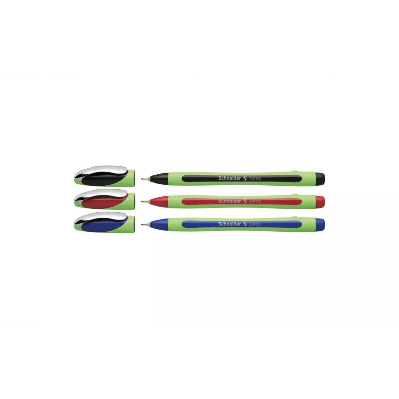 Schneider Fineliner XPRESS 3-teiliges Set (Schwarz, Blau, Rot) 190093