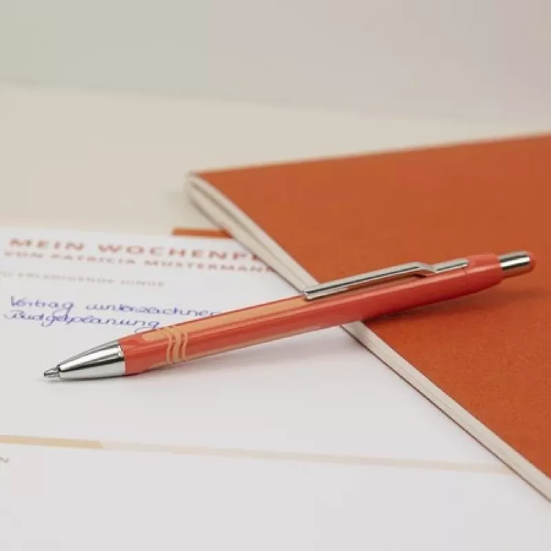 Schneider Epsilon Kugelschreiber Orange mit blauer Tinte 138606
