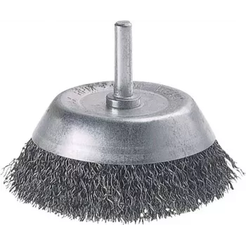 Wolfcraft Topfbürste mit 1/4 Zoll (6,3 mm) Schaft, 50 mm geknoteter Stahldraht, 12500 U/min, Modell 2108000