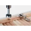 Wolfcraft 1002000 Forstnerbohrer-Set, 5-teilig, 15–35 mm, Kohlenstoffstahl, gezahnte Schneide, im Kunststoffkoffer