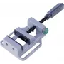 Wolfcraft Schraubstock mit Drehteller 100 mm Backenbreite, 100 mm Spannweite, Grauguss, Blau/Grau, 3410000