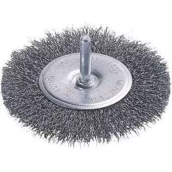 Wolfcraft 75 mm geknotete Stahldraht-Rundbürste mit 6,3 mm Schaft 2100000