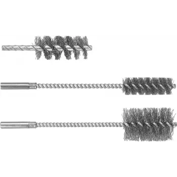 Wolfcraft Zylinderbürste 2104000, 19 mm, gewellter Stahldraht, 6 mm Schaft