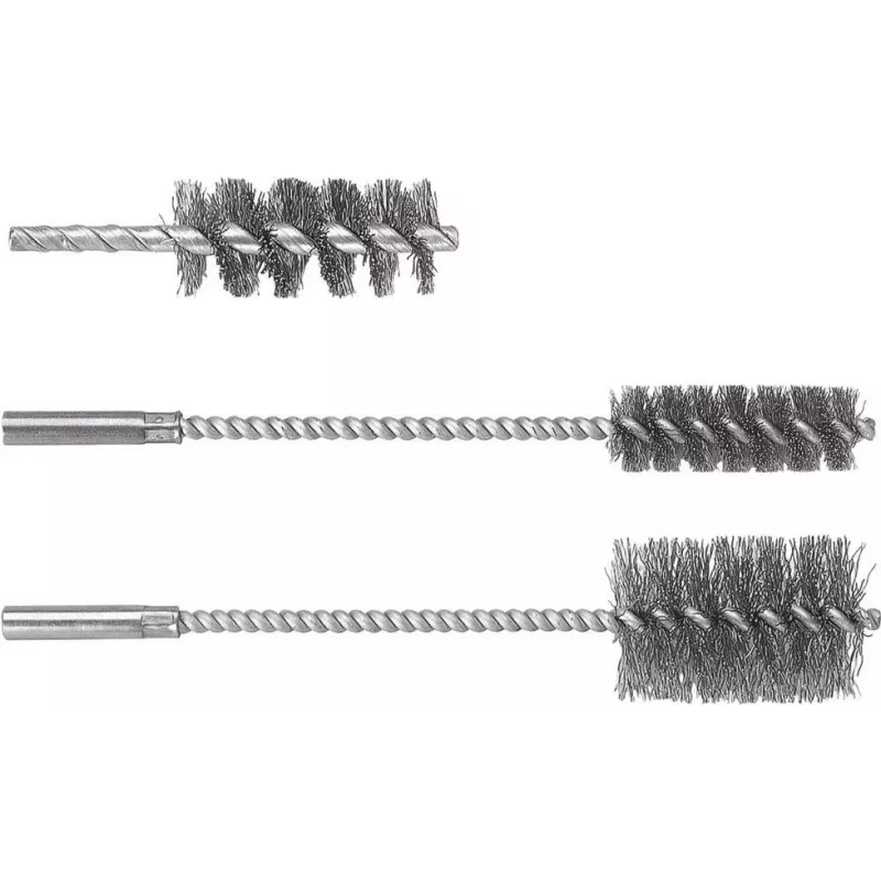 Wolfcraft Zylinderbürste 2104000, 19 mm, gewellter Stahldraht, 6 mm Schaft
