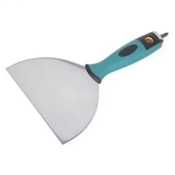 Wolfcraft 4047000 Fugen-Spachtel 255 mm x 150 mm Edelstahl Flexibles Blatt mit Ergonomischem Griff