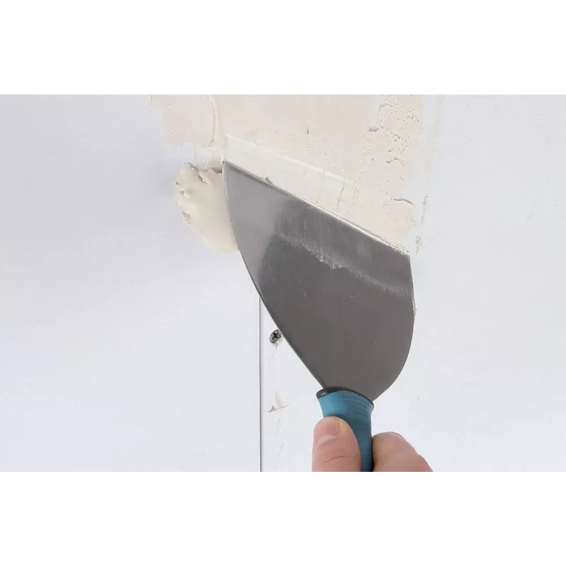 Wolfcraft 4047000 Fugen-Spachtel 255 mm x 150 mm Edelstahl Flexibles Blatt mit Ergonomischem Griff