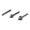 Wolfcraft 2504000 Senkerset, 3-teilig, 6/12/16 mm, Werkzeugstahl, zylindrischer Schaft