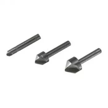 Wolfcraft 2504000 Senkerset, 3-teilig, 6/12/16 mm, Werkzeugstahl, zylindrischer Schaft
