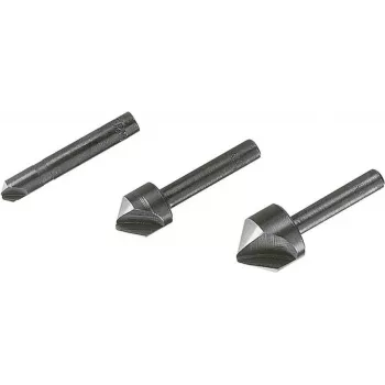 Wolfcraft 2504000 Senkerset, 3-teilig, 6/12/16 mm, Werkzeugstahl, zylindrischer Schaft