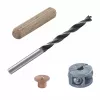 Wolfcraft 2916000 Buchenholz-Dübel-Set 6 mm, 50 geriffelte Dübel + 4 Stahldübelmarkierer