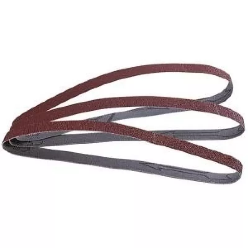 Wolfcraft 1725000 Schleifband Körnung 80, 457 mm x 13 mm, 3 Stück