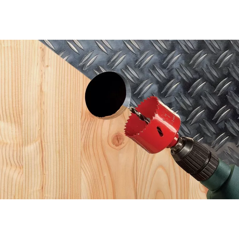 wolfcraft 5470000 Bi-Metall-Lochsäge 68 mm für Holz, Metall, Kunststoff, Gipskarton