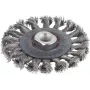 Wolfcraft 2701000 Rundbürste Ø 100 mm Edelstahldraht, 1/4 Zoll (6,3 mm) Schaft