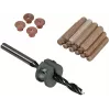 Wolfcraft 8 mm Buchenholzdübel-Set mit Bohrer, Tiefenanschlag und Markern (50 Dübel, 56 Teile) 2917000