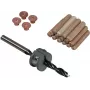Wolfcraft 8 mm Buchenholzdübel-Set mit Bohrer, Tiefenanschlag und Markern (50 Dübel, 56 Teile) 2917000