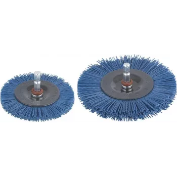 Wolfcraft Nylon-Tellers Bürste, Schaft Ø 1/4 inch (6,3 mm), 75 mm, P80 2726000