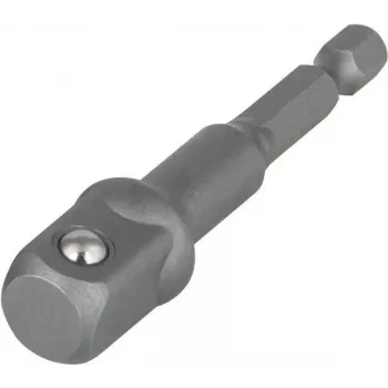 Wolfcraft 2414000 Steckschlüssel-Adapter 1/4 inch Antrieb auf 1/2 inch Steckschlüssel, 72 mm, Chrom-Vanadium