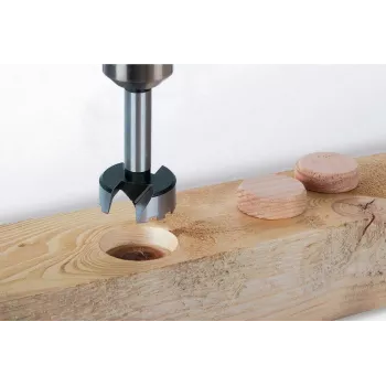Wolfcraft 3322000 Forstnerbohrer 35 mm, Gesamtlänge 90 mm, Zylinderschaft, 1 Stück