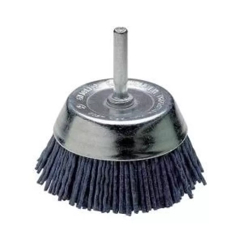 Wolfcraft Nylon-Topfbürste, 1/4 inch (6,3 mm) Schaft, 50 mm Durchmesser, 4500 U/min 2729000