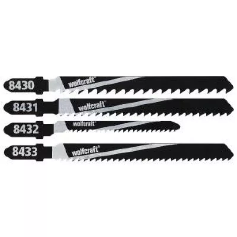 Wolfcraft 8430000 10-teiliges Stichsägeblatt-Set für Holz, T-Schaft