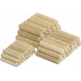 Wolfcraft 2905000 Holzdübel 6 x 30 mm, 200 Stück, Buche, geriffelt