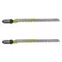 Wolfcraft 3546000 T 101 B Stichsägeblätter, T-Schaft, HCS, 100 mm, 2er-Pack