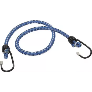 Wolfcraft 3293000 Expander Gummiseil 0,5 m x 6 mm, 2 Haken, Schwarz