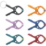 Wolfcraft 3420000 Microfix Mini-Federklemmen, 6-teiliges Set, 20 mm Spannweite, Schwarz/Orange