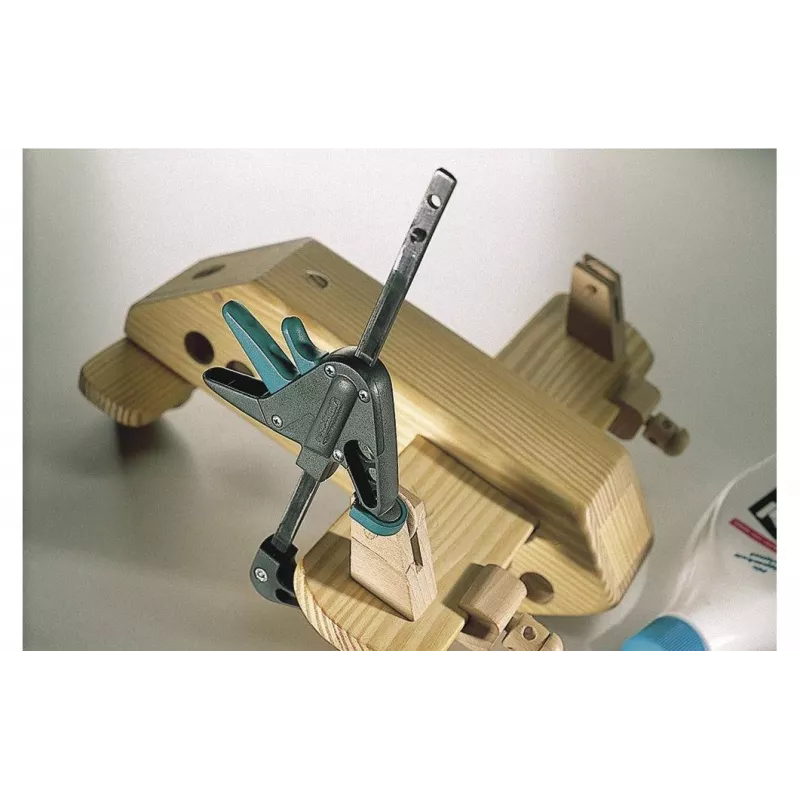 Wolfcraft EHZ Mini Einhandzwinge 3455100, 110 mm Spannweite, 40 mm Ausladung