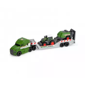 Dickie Toys Fendt Micro Farm Truck 1:64 Maßstab Modell mit Anhänger - Grün 203735006
